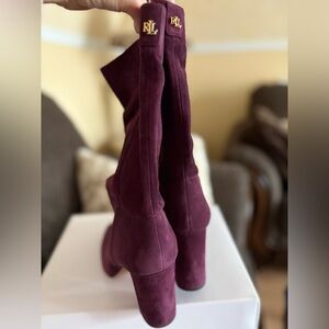 Chic Purple Suede Boots